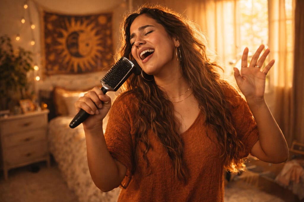 personas que cantan solo en la habitación por miedo a cantar en público