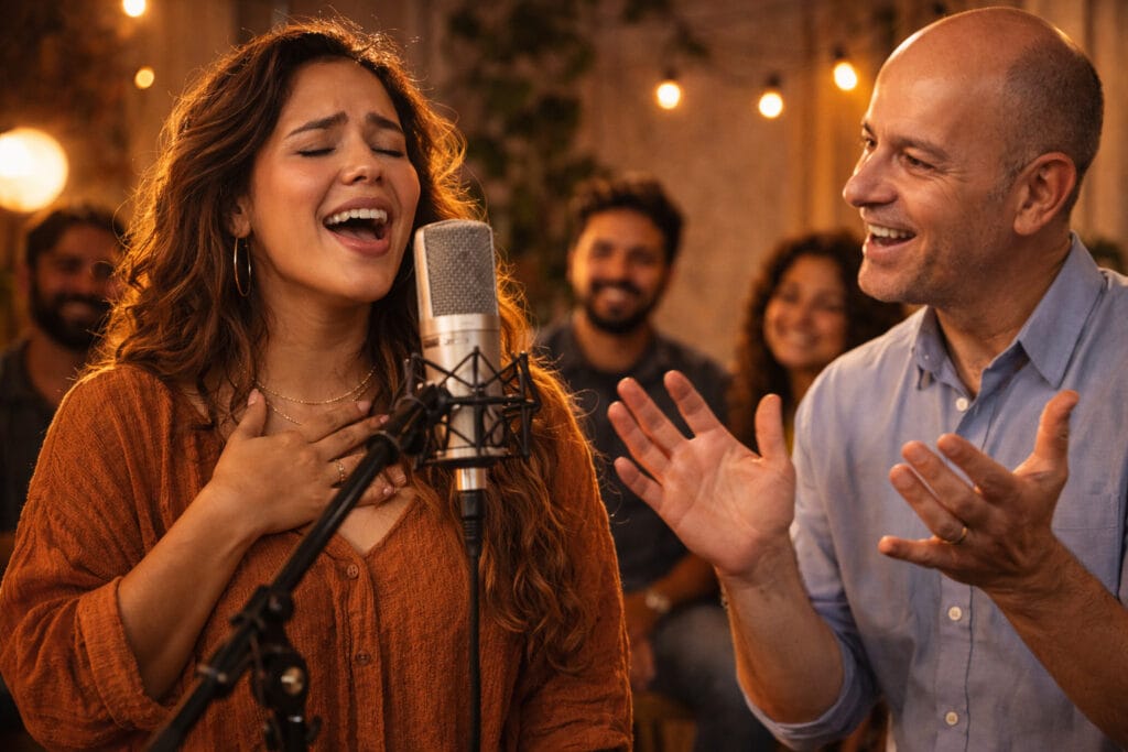 superar el miedo a cantar en público con clases de canto